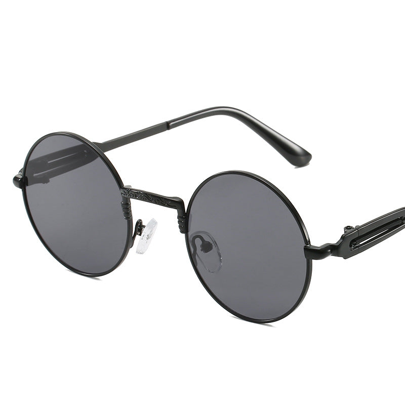 Women's round fashionable sunglasses with fine metal frame Stornfield