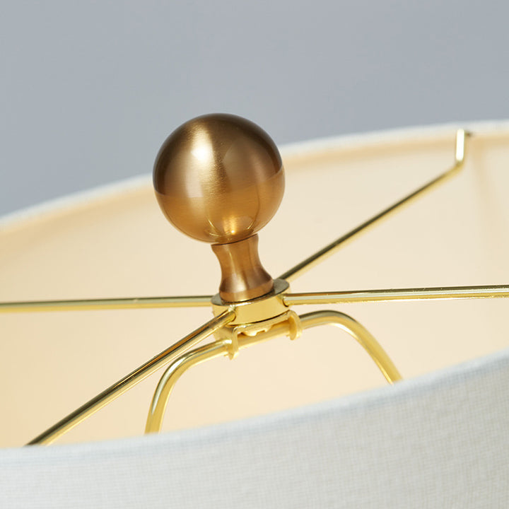 Geometric Table Lamp with Luxe Metal Base