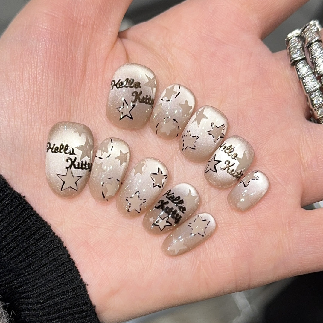 Artificial nail tips with Hello Kitty design Stornfield