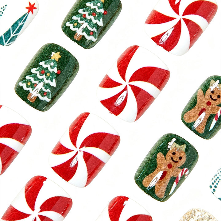 Decorative Holiday-Themed Press-On Nails Stornfield