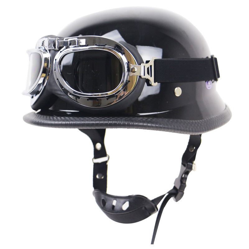 Vintage Motorcycle Helmet with Protective Goggles Stornfield