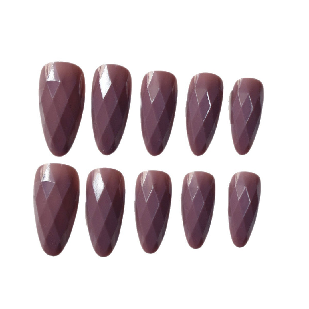 Premium Glossy Diamond-Shaped Press-On Nails Stornfield