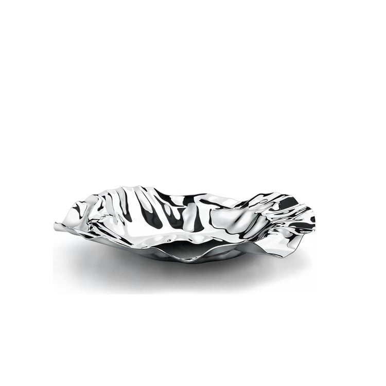 Decorative Artistic Metal Bowl with Floral Accents