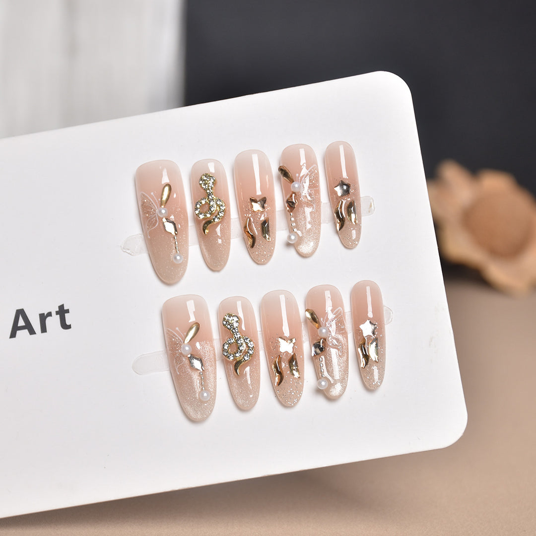 Premium Rhinestone-Embellished Nail Art Extensions Stornfield