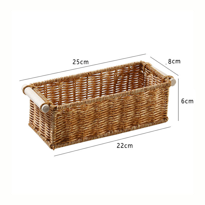Unisex Rectangular Basket made of woven natural material Stornfield