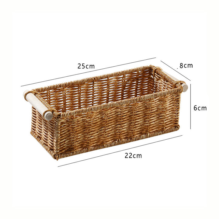 Unisex Rectangular Basket made of woven natural material Stornfield
