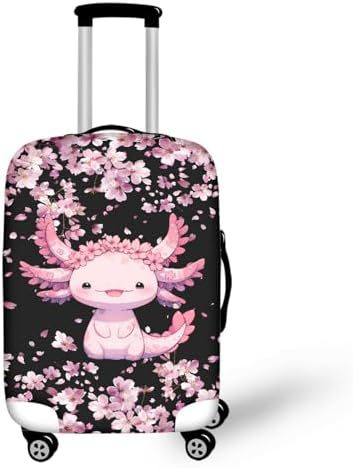 Unisex nano elastic suitcase cover with horse and sunflower motif, stretchable stretch protection for hard shell trolley with zipper Stornfield