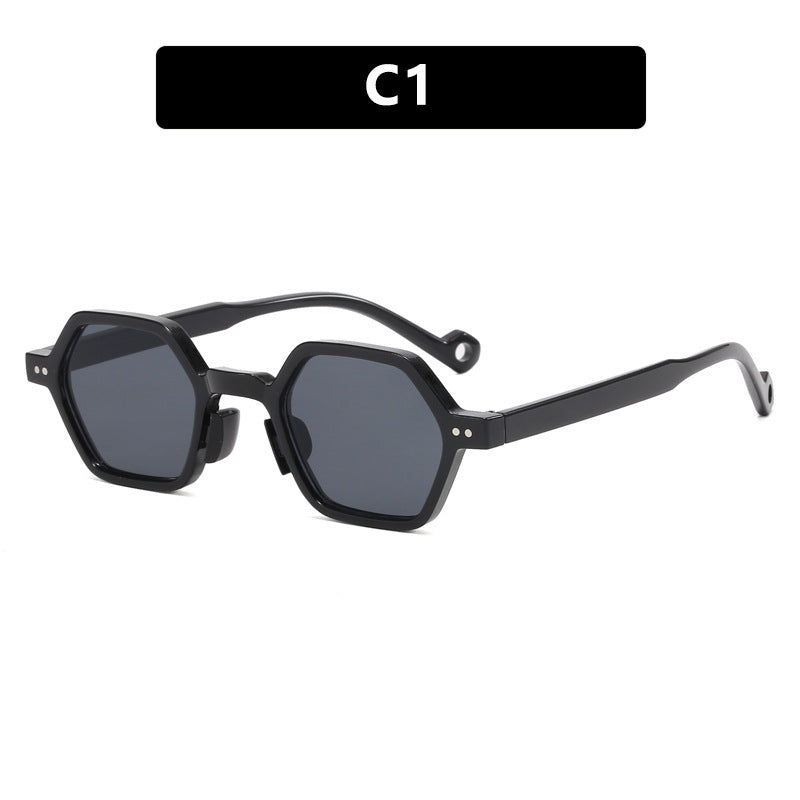 Women's hexagonal sunglasses with transparent frame Stornfield