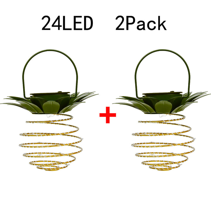 Spiral Hanging Solar LED Lantern With Lotus Canopy And Carrying Handle Stornfield