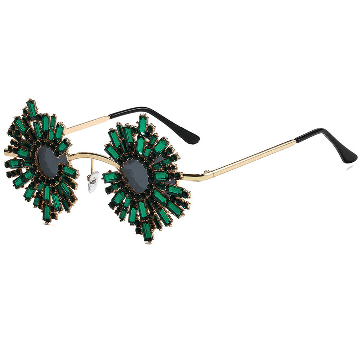 Ladies extravagant designer sunglasses with colorful crystal decoration Stornfield