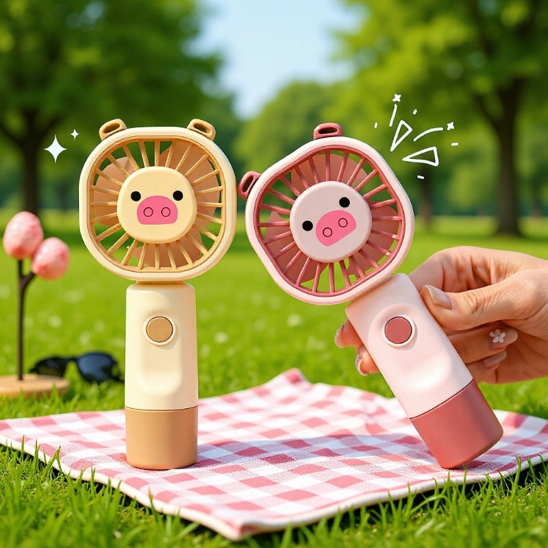 Unisex Portable Hand Fan in Cute Bear Pattern Stornfield