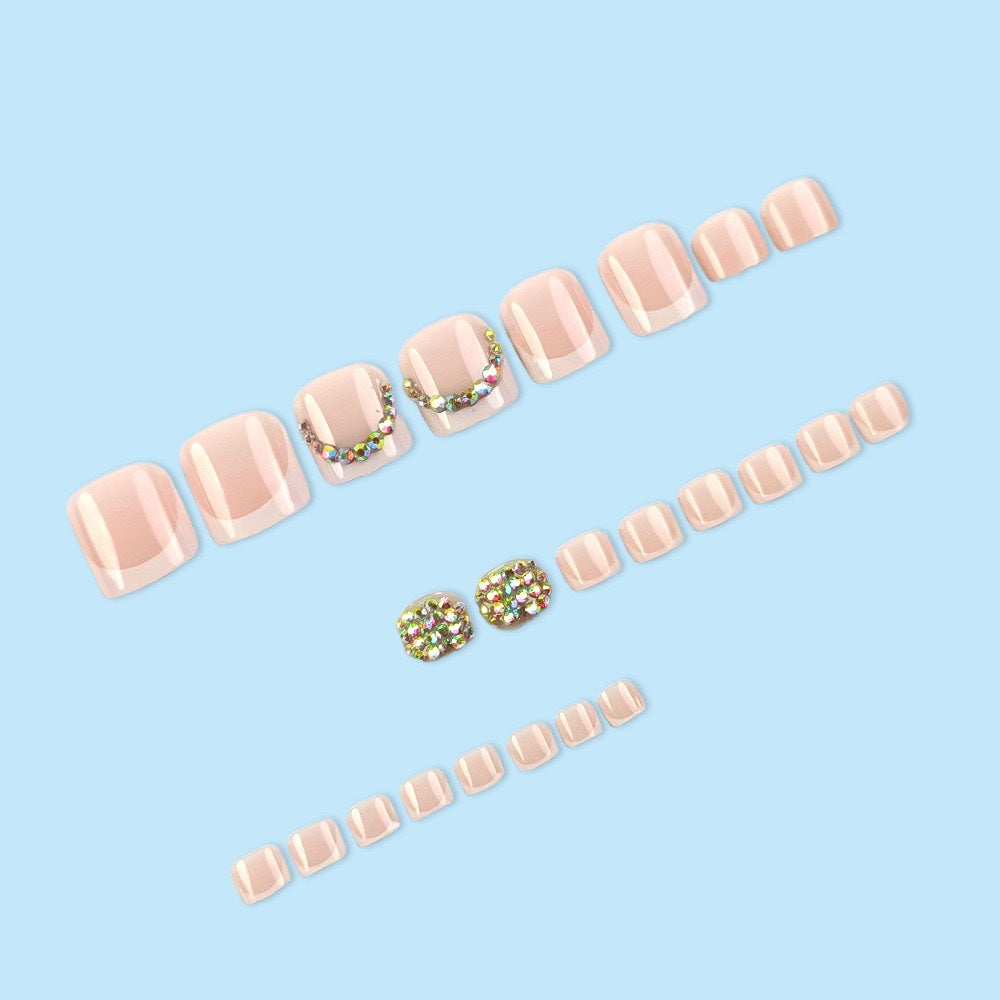 Elegant toenail art with glitter embellishments Stornfield