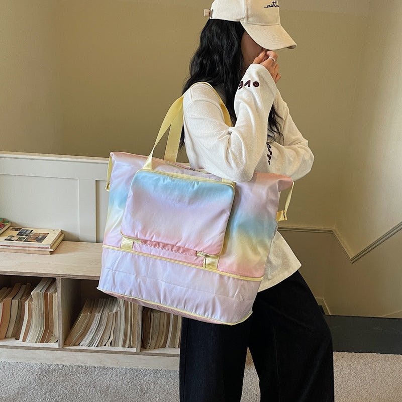 Color Block Travel Duffle Bag Stornfield