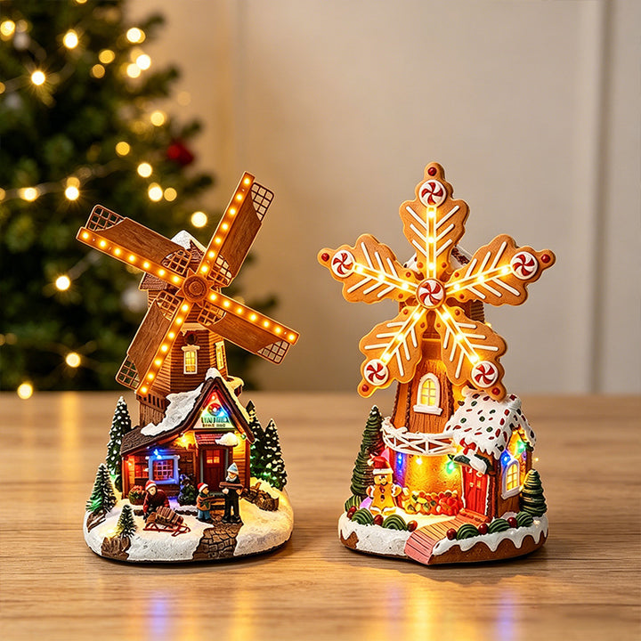 Illuminated Windmill Decor Stornfield