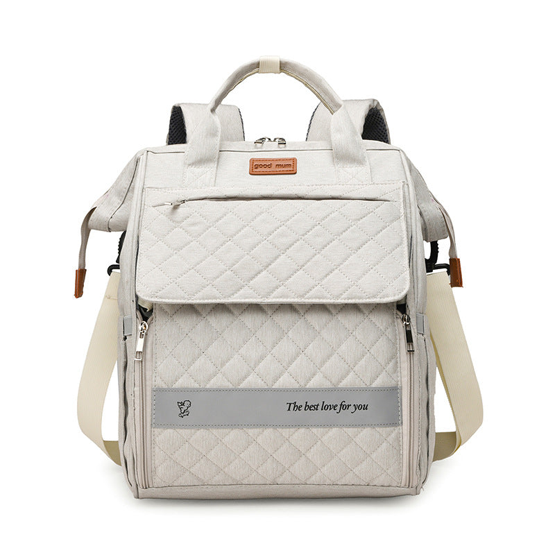 Multi-Pocket Quilted Baby Care Backpack Stornfield
