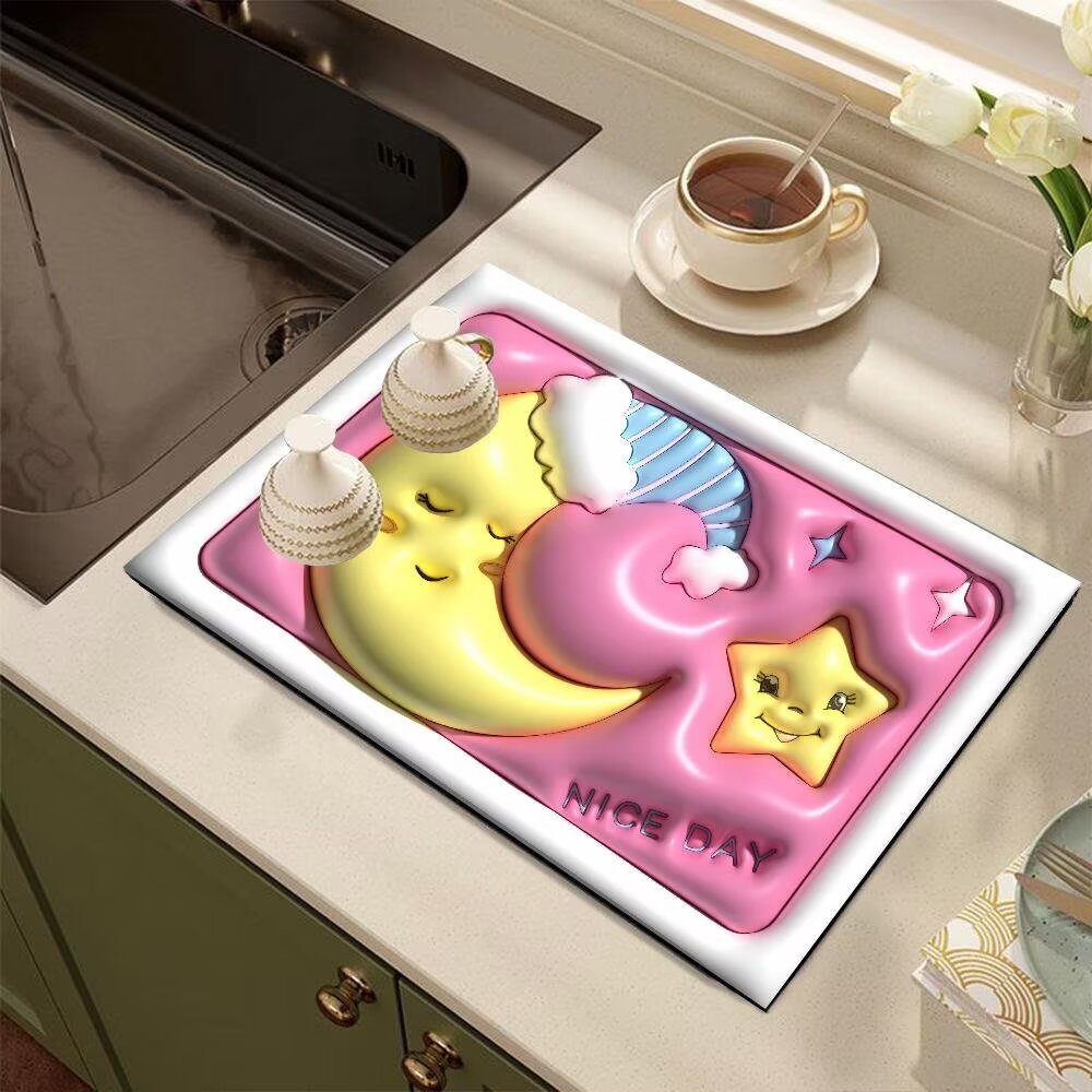 Cute Cartoon Dog-Themed Kitchen Mat Stornfield