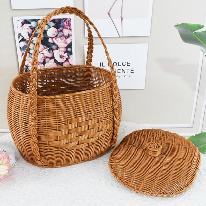 Handcrafted Wicker Storage Basket Stornfield