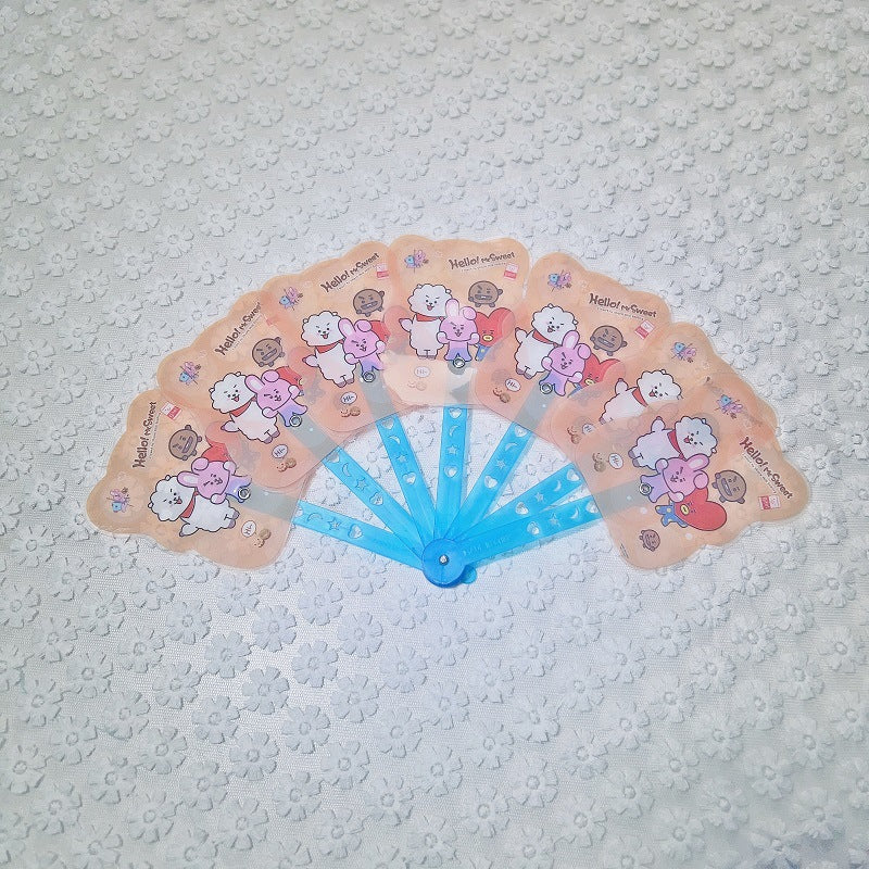 Ladies fan with colorful animal motifs Stornfield