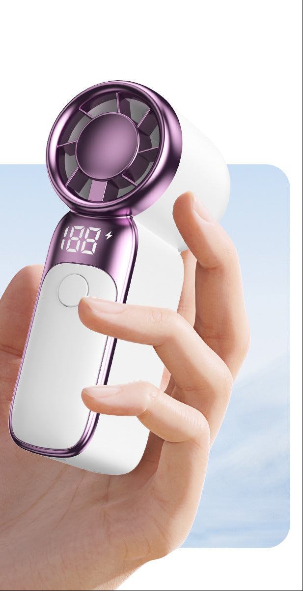 Women Handy Mini Fan with Digital Display Stornfield