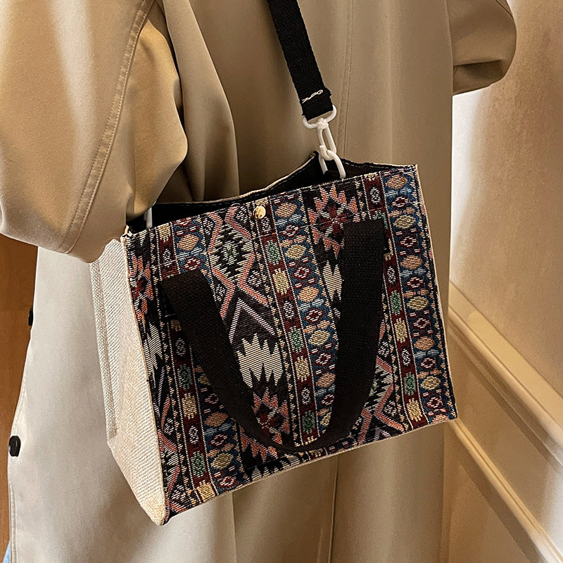 Handcrafted Ethnic Pattern Tote Bag