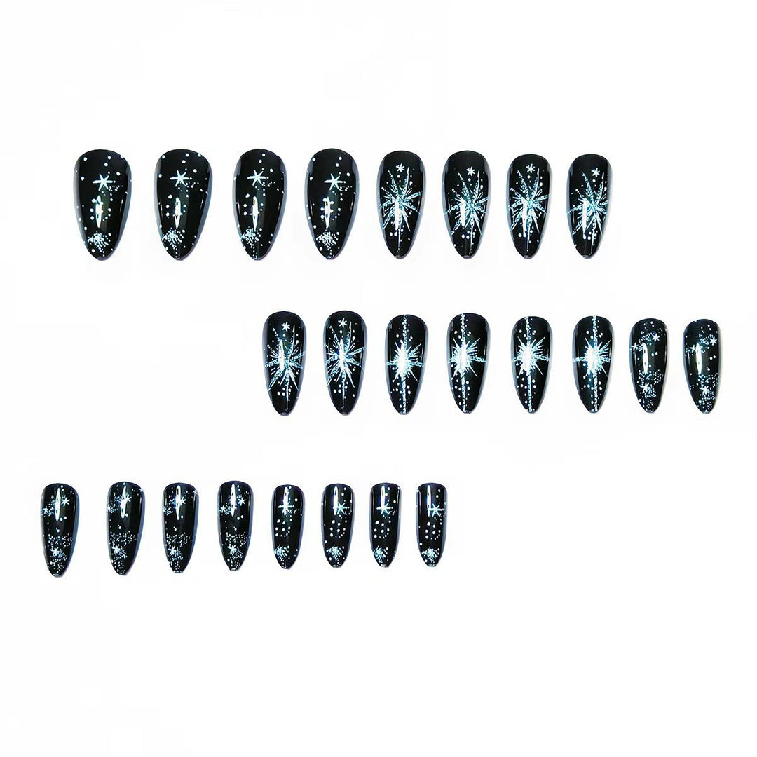 Glamorous Art Nails with Sparkling Star Design Stornfield