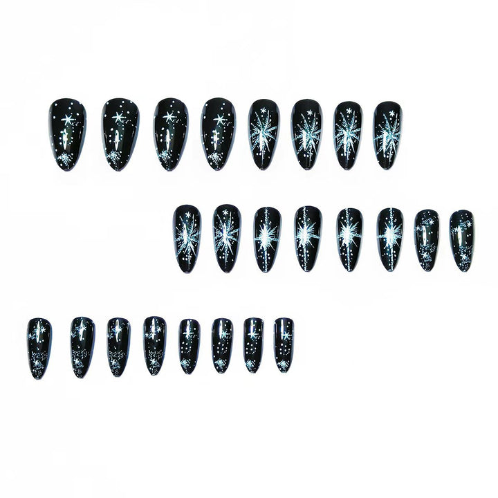 Glamorous Art Nails with Sparkling Star Design Stornfield