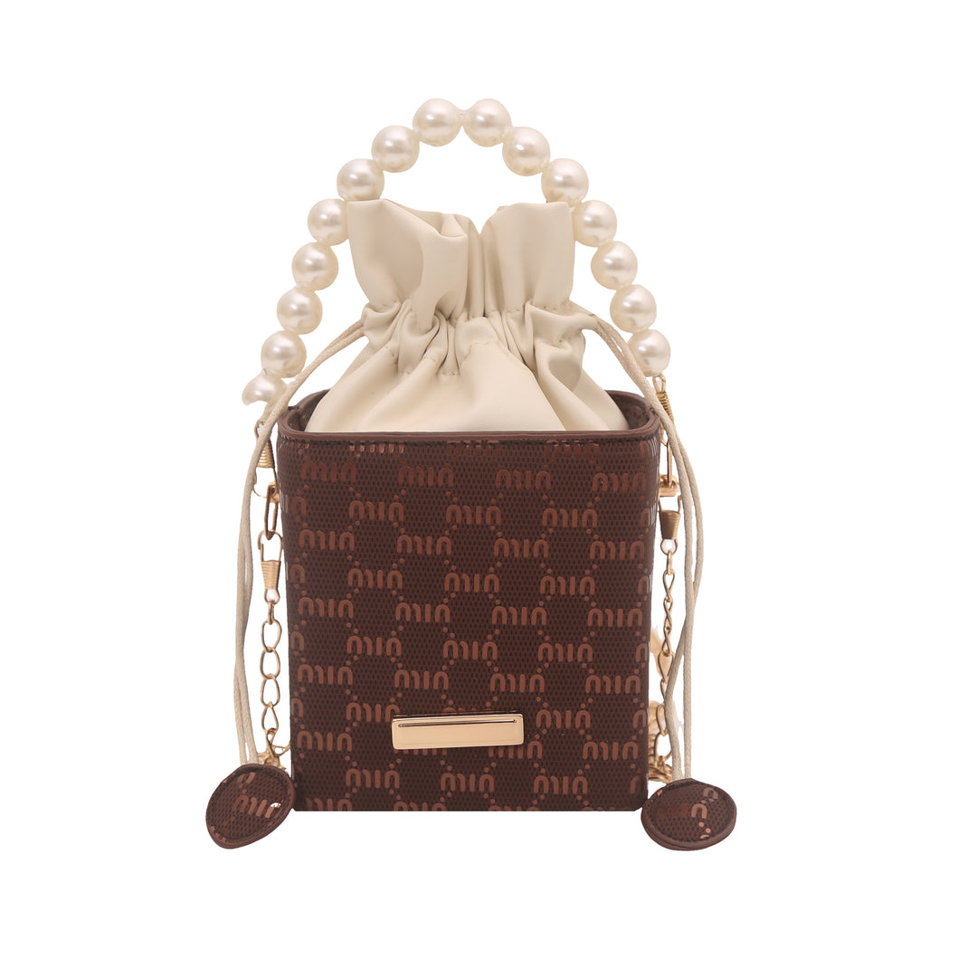 Elegant Pearl-Handled Mini Bucket Bag Stornfield