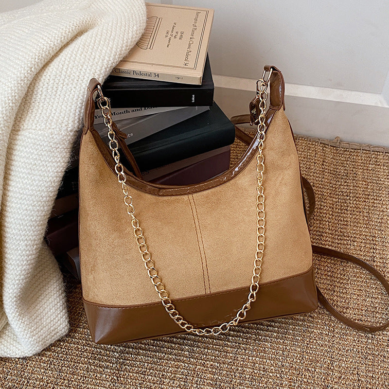 Suede Hobo Handbag