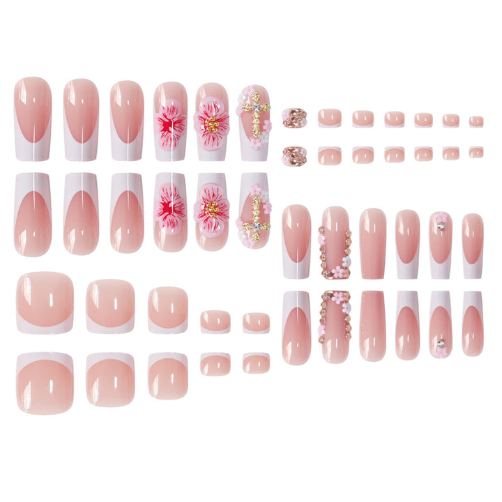 Floral Accent Press-On Nail Art Set Stornfield