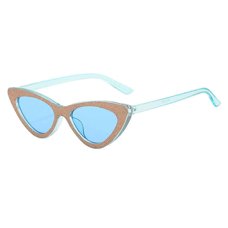 Ladies Cat-Eye Sunglasses with Glamorous Glitter Frame Stornfield