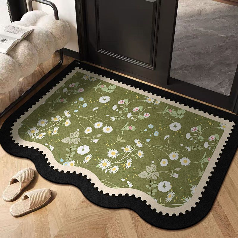 Floral Patterned Entrance Mat