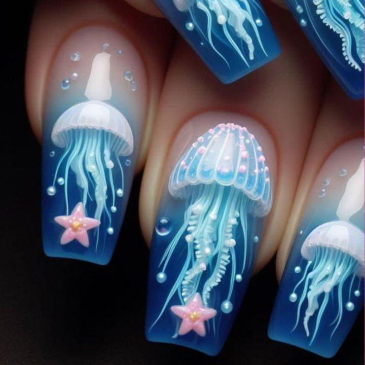 Marine-Themed Gel Nail Art Designs Stornfield