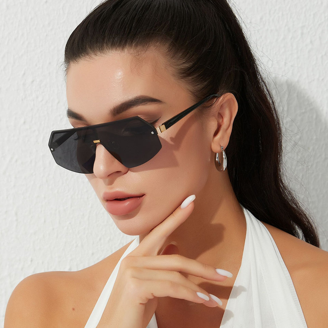 Women futuristic oversized sunglasses with innovative frame Stornfield