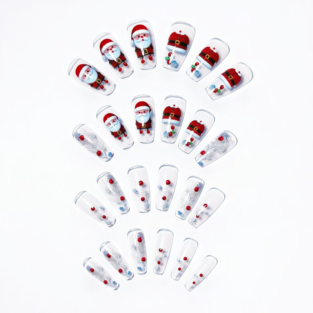 Artificial nails in festive Christmas design Stornfield