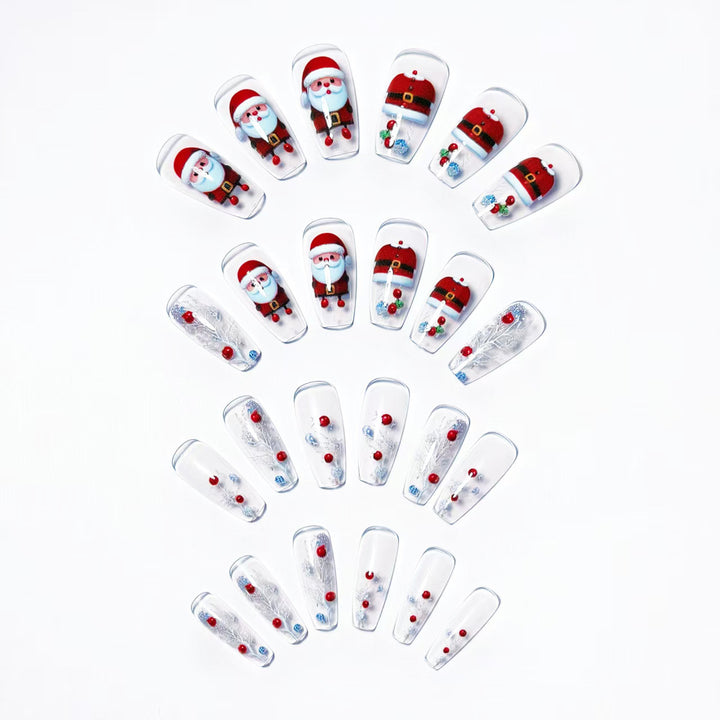 Artificial nails in festive Christmas design Stornfield