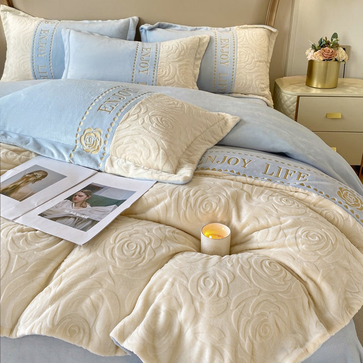 Plush Textured Duvet Cover Set