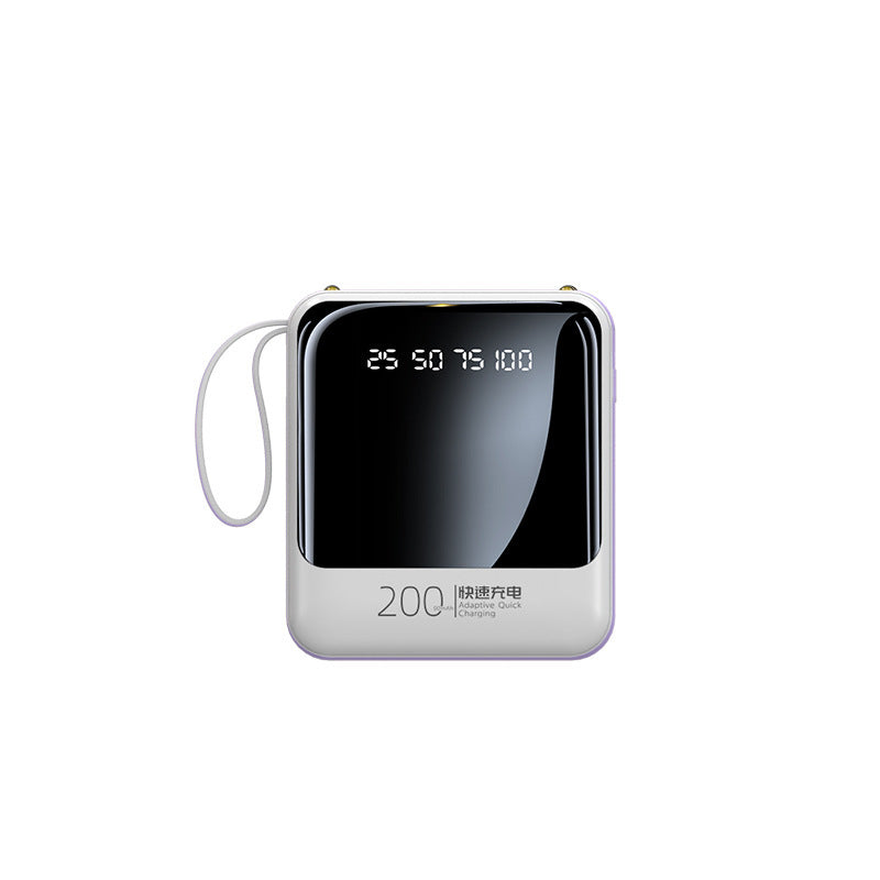 Portable power bank with LED status indicator and integrated cable system Stornfield