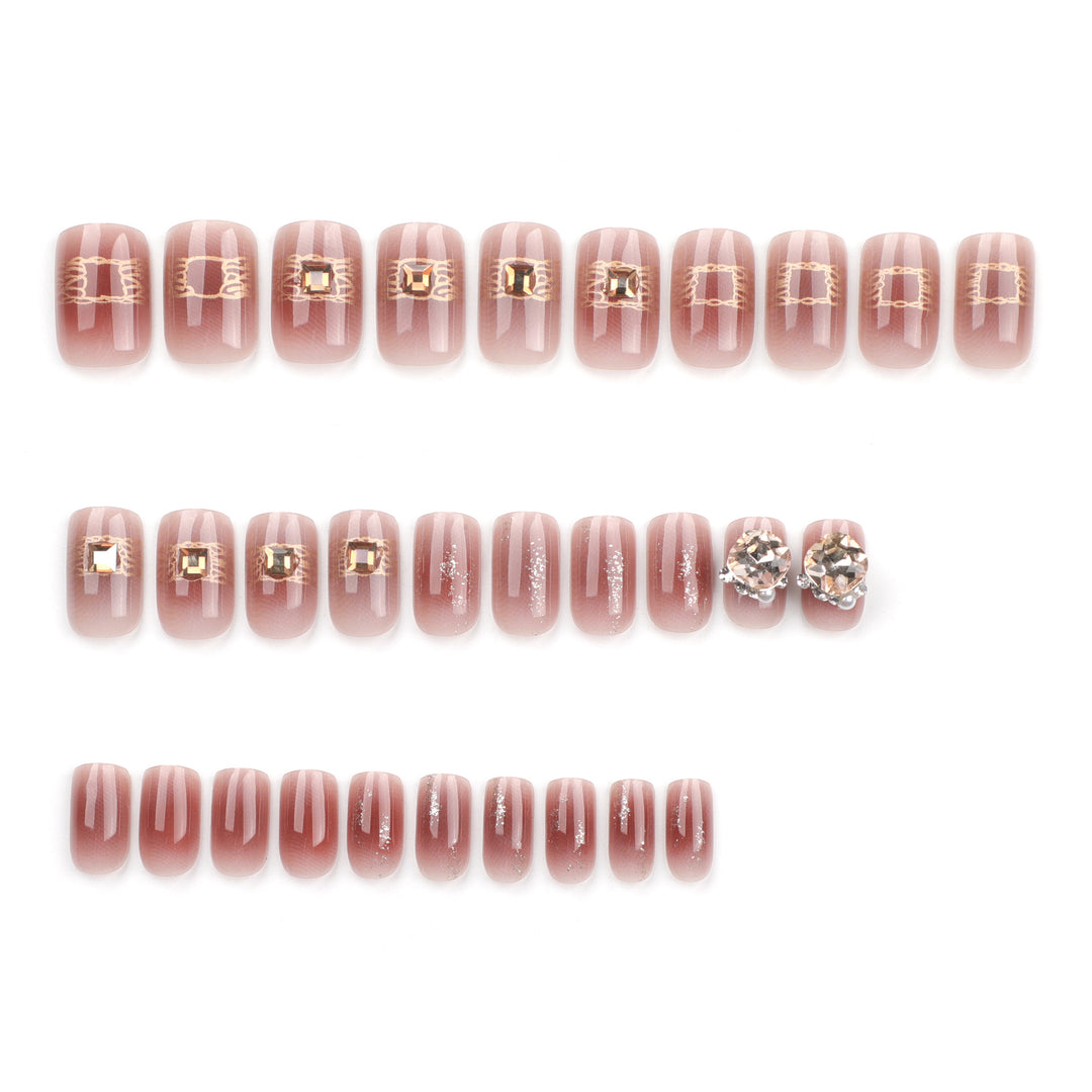 Artful Acrylic Nails with Glitter Design Stornfield