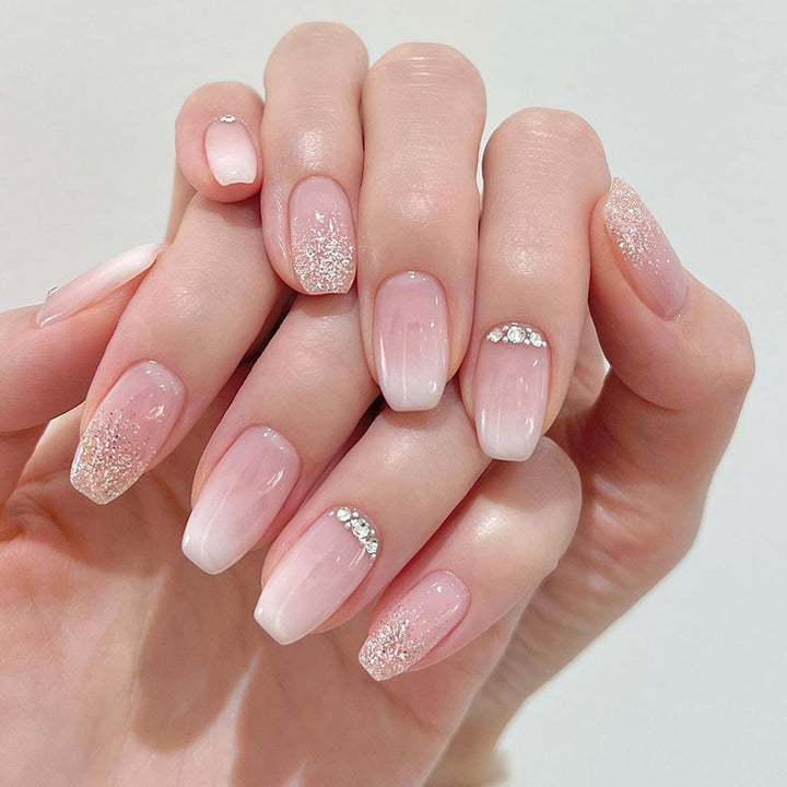 Elegant Glitter Ombre Acrylic Nail Enhancements Stornfield
