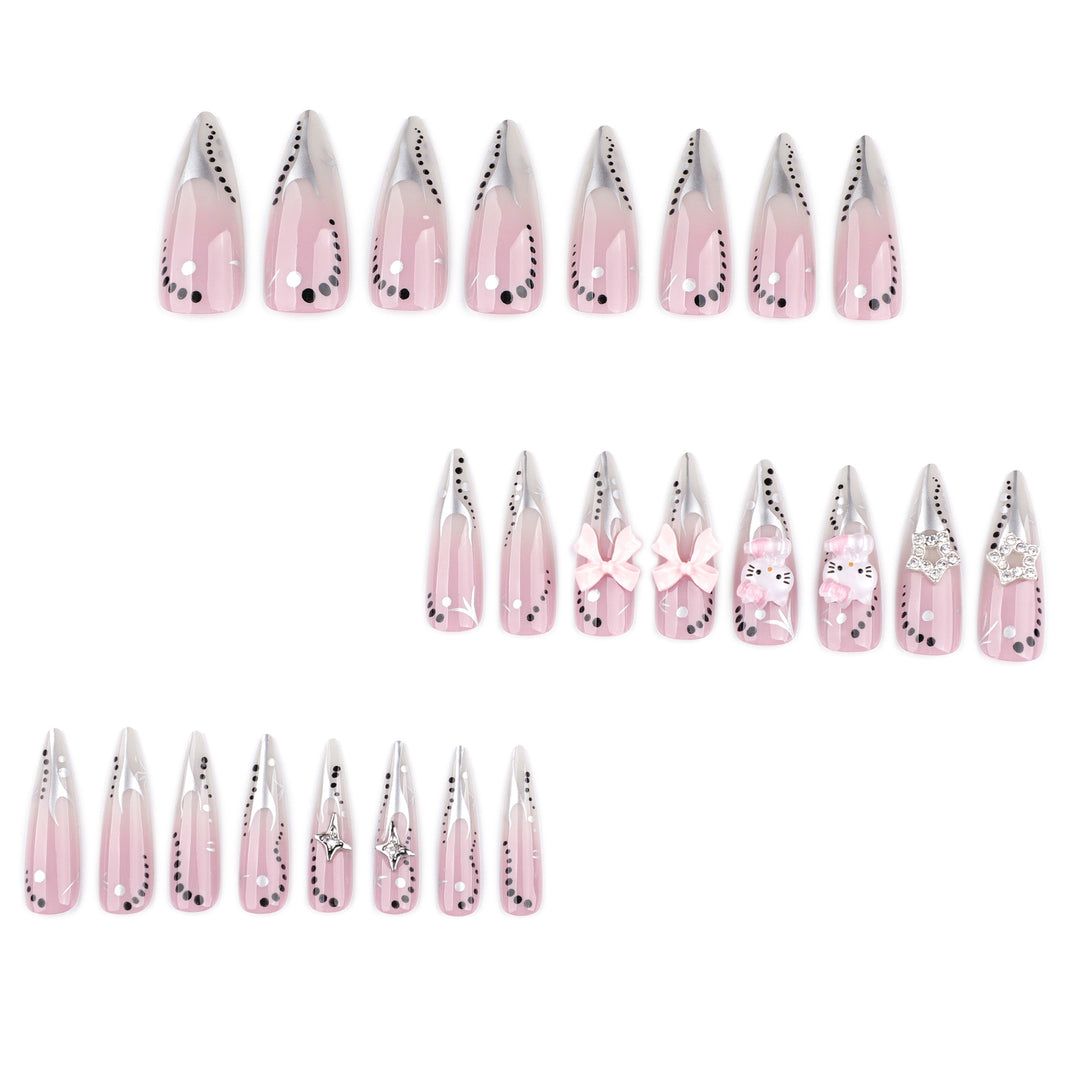 Artful Nail Extensions with Glamorous Decor Stornfield