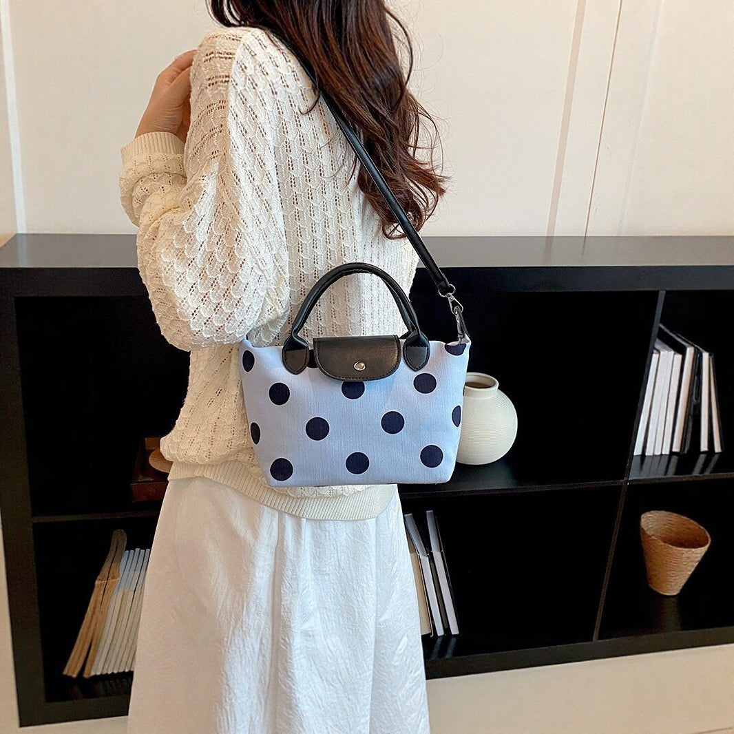 Polka Dot Canvas Handbag