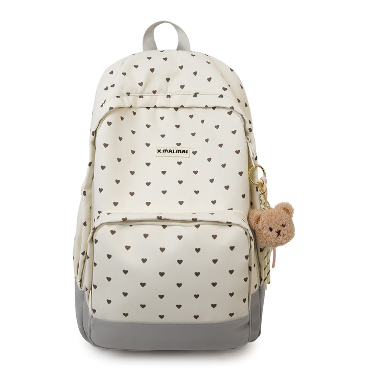 Heart-Patterned Casual Backpack Stornfield