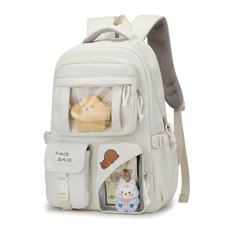 Playful backpack with transparent compartments Stornfield