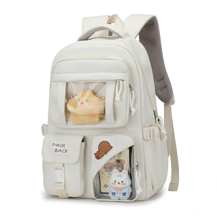 Playful backpack with transparent compartments Stornfield