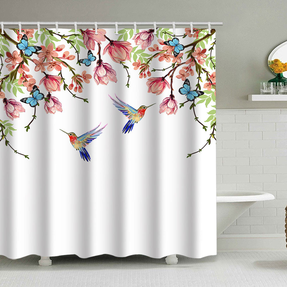 Artistic Nature-Themed Shower Curtain Stornfield