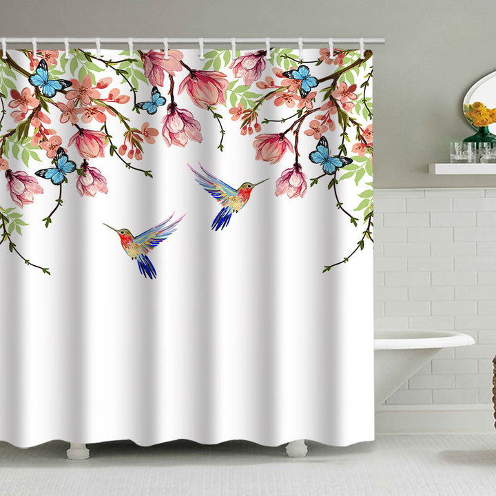Artistic Nature-Themed Shower Curtain Stornfield