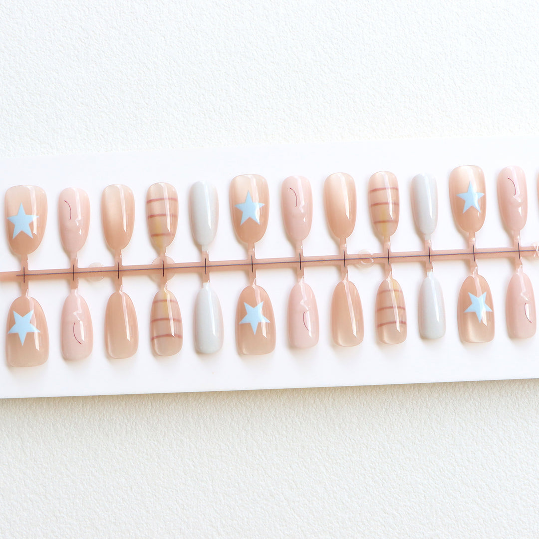 Star-Decorated Press-On Nail Art Stornfield