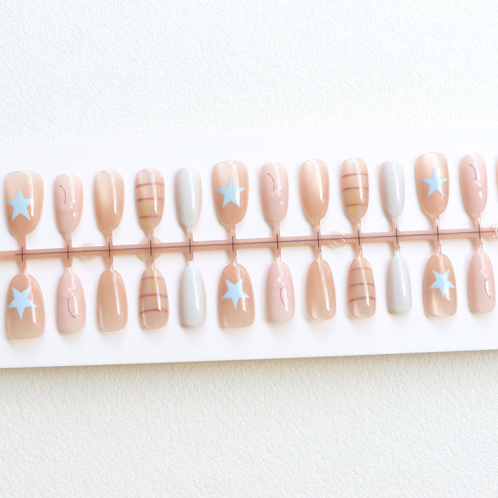 Star-Decorated Press-On Nail Art Stornfield