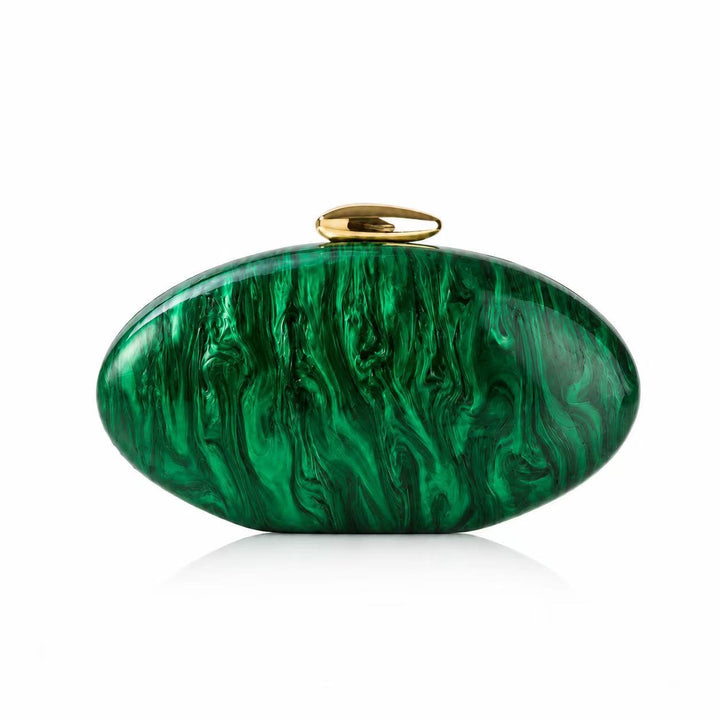 Marbled Acrylic Evening Clutch