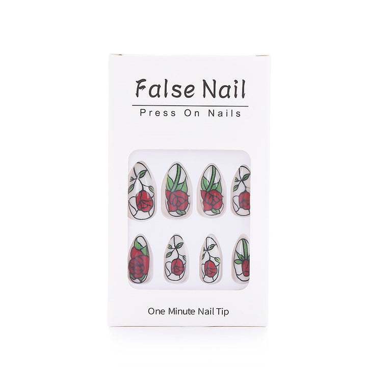 Elegantly designed artificial nails with floral pattern Stornfield